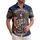 America 250th Anniversary Patriotic Emblem Gold Eagle 1776 US Flag Tropical Leaf Design Short-sleeve Hawaiian Shirt - 1