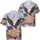 America 250th Birthday Patriotic Eagle Flag Tropical Hibiscus Stars Scrollwork Short-sleeve Hawaiian Shirt - 3