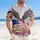 America 250th Birthday Patriotic Eagle Flag Tropical Hibiscus Stars Scrollwork Short-sleeve Hawaiian Shirt - 4