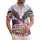 America 250th Birthday Patriotic Eagle Flag Tropical Hibiscus Stars Scrollwork Short-sleeve Hawaiian Shirt - 1