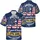 America 250th Celebration: Distressed USA Flag Watercolor Stitched, 1776-2026 Gold Navy Short-sleeve Hawaiian Shirt - 3