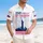 America 250th Birthday Statue of Liberty Cityscape Flag Stripes 1776 2026 Freedom Short-sleeve Hawaiian Shirt - 4