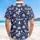 American Patriot USA 250th Anniversary Eagle Flag Liberty Bell Founding Fathers Toile Indigo Cream Short-sleeve Hawaiian Shirt - 5