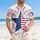 America 250th Birthday Patriotic Flag Star Tropical Fireworks Freedom Short-sleeve Hawaiian Shirt - 4