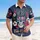 America 250th Anniversary: Grim Skull, Tactical Helmet, Flag Goggles, Tropical 1776-2026 Short-sleeve Hawaiian Shirt - 4