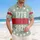 USA 250th Anniversary: 1776-2026 Distressed Text 13 Stars Crimson Stripe Sage Short-sleeve Hawaiian Shirt - 4