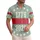 USA 250th Anniversary: 1776-2026 Distressed Text 13 Stars Crimson Stripe Sage Short-sleeve Hawaiian Shirt - 1