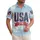 USA 250th Anniversary Tropical Star-Spangled USA 1776 Crimson Flag Design Short-sleeve Hawaiian Shirt - 1