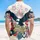 America's 250th: 1776 Patriotic Eagle Fireworks Hibiscus USA 250 Short-sleeve Hawaiian Shirt - 5