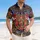 Firefighter Patriot: USA 250th Birthday Eagle Maltese Cross Flag Laurel Wreath Design Short-sleeve Hawaiian Shirt - 4