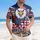 USA 250th Anniversary Bald Eagle Flag Bandana 1776-2026 Tropical Patriotic Design Short-sleeve Hawaiian Shirt - 4