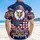 USA 250th Anniversary Bald Eagle Flag Bandana 1776-2026 Tropical Patriotic Design Short-sleeve Hawaiian Shirt - 5