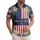 USA 250th Birthday Distressed Flag Tropical Palm Gold Scrollwork Stars Short-sleeve Hawaiian Shirt - 1
