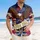 America 250th Semiquincentennial: Soaring Eagle, Hibiscus, Stars & Stripes Design Short-sleeve Hawaiian Shirt - 4