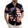 America 250th Bigfoot Silhouette Vintage Flag Pine Hills Est. 1776 Patriotic Short-sleeve Hawaiian Shirt - 1