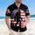 America 250th Bigfoot Silhouette Vintage Flag Pine Hills Est. 1776 Patriotic Short-sleeve Hawaiian Shirt - 4
