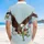 250th Anniversary Eagle Frog Flag Hawaiian Patriotic Americana Est. 1776 Short-sleeve Hawaiian Shirt - 5