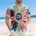 USA 250th Birthday Patriotic Hawaiian Flag Bow Gold '250' Medallion Leaves Short-sleeve Hawaiian Shirt - 4