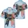 USA 250th Birthday Patriotic Flag Bow Gold '250' Medallion Diamond Scrollwork Short-sleeve Hawaiian Shirt - 3