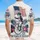 USA 250th Birthday Colonial Frog Penny-Farthing Betsy Ross Flag Hawaiian Heritage Short-sleeve Hawaiian Shirt - 5