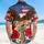 America 250th Birthday Bald Eagle Liberty Bell Tropical Floral Patriotic Commemoration Short-sleeve Hawaiian Shirt - 5