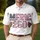 America 250th Birthday Tropical Patriotic Stars Stripes Distressed Leopard Bows Men's Polo Shirt (Lightweight) - 4