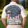 America 250th Anniversary Patriotic Eagle Flag Emblem Born To Stand Free Commemorative Men's Polo Shirt (Lightweight) - 5