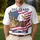 America's 250th Anniversary Bald Eagle Statue Liberty Waving US Flag 1776-2026 Men's Polo Shirt (Lightweight) - 4