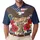 America 250th Birthday Bald Eagle Liberty Bell Tropical Floral Patriotic Commemoration Men's Polo Shirt (Lightweight) - 1