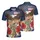 America 250th Birthday Bald Eagle Liberty Bell Tropical Floral Patriotic Commemoration Men's Polo Shirt (Lightweight) - 3