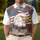 USA 250th Anniversary Eagle Flag Est. 1776: Polo Hibiscus Palm Lei Patriotic Men's Polo Shirt (Lightweight) - 4