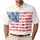 USA 250th Anniversary: Patriotic Floral Flag with Star Blooms & Poppy Stripes Men's Polo Shirt (Lightweight) - 1