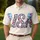 USA 250th Anniversary Patriotic Cursive Wildflower Navy Stitch Sky Bows Men's Polo Shirt (Lightweight) - 4