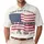 America 250th Anniversary Patriotic Grunge Flag Tropical Hibiscus 1776-2026 Men's Polo Shirt (Lightweight) - 1