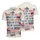 America 250th Anniversary: Inspirational Tropical Floral Ivory Gold 1776-2026 Men's Polo Shirt (Lightweight) - 3