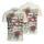 USA 250th Anniversary Freedom Banner: Patriotic Floral Scrollwork Illustration Men's Polo Shirt (Lightweight) - 3