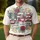 USA 250th Anniversary Freedom Banner: Patriotic Floral Scrollwork Illustration Men's Polo Shirt (Lightweight) - 4