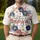 America 250th Anniversary 1776 Polo Patriotic Tropical Red White Blue Gold Men's Polo Shirt (Lightweight) - 4
