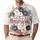 America 250th Anniversary 1776 Polo Patriotic Tropical Red White Blue Gold Men's Polo Shirt (Lightweight) - 1