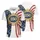USA 250th Anniversary Patriotic Polo Bow with Jewel 250 Emblem Gold Stars Red Stripes Men's Polo Shirt (Lightweight) - 3