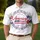 America 250th Anniversary Patriotic Emblem: Land of Free, Brave – Est. 1776 Hibiscus Palm Men's Polo Shirt (Lightweight) - 4