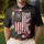 Patriotic American USA 250th Anniversary 1776 Distressed Flag We the People Tropical Men's Polo Shirt (Lightweight) - 4