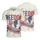 America 250th Freedom Stars Banner 1776 2026 Patriotic Stripes Tropical Motif Men's Polo Shirt (Lightweight) - 3