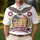 USA 250th Birthday Patriotic Knitted Eagle Flag Gold Laurel Wreath Emblem Men's Polo Shirt (Lightweight) - 4