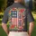 America 250th Anniversary Vintage Flag 1776 Palm Hibiscus Scrollwork Men's Polo Shirt (Lightweight) - 5