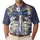 America 250th Patriotic Thin Blue Line Bow 1776-2026 Polo Floral Design Men's Polo Shirt (Lightweight) - 1