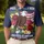 Proud American Mom Bald Eagle Flag Peonies 250th Anniversary 1776 2026 Men's Polo Shirt (Lightweight) - 4