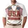 USA 250th Anniversary Patriotic Collegiate Flags 1776-2026 Gold Star Commemoration Men's Polo Shirt (Lightweight) - 1
