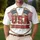 USA 250th Anniversary Patriotic Collegiate Flags 1776-2026 Gold Star Commemoration Men's Polo Shirt (Lightweight) - 4