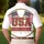 USA 250th Anniversary Patriotic Collegiate Flags 1776-2026 Gold Star Commemoration Men's Polo Shirt (Lightweight) - 5